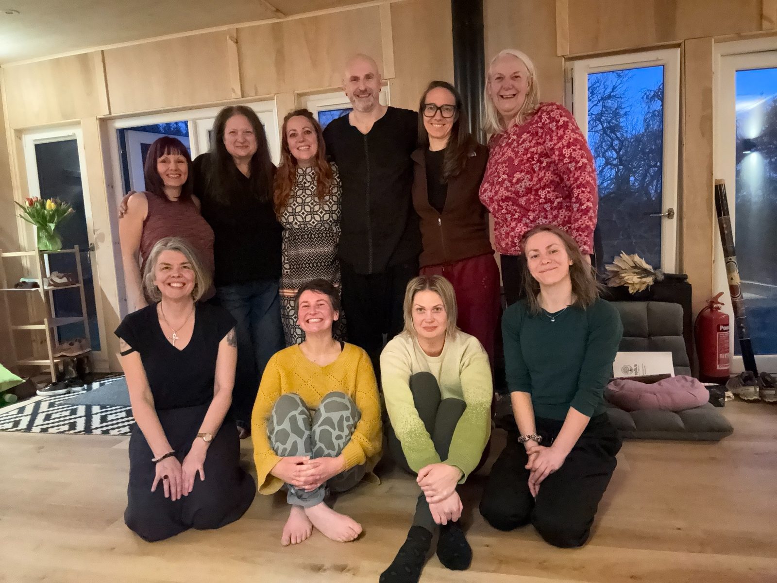Group together at the end of breathwork immersion day at Torus Tree