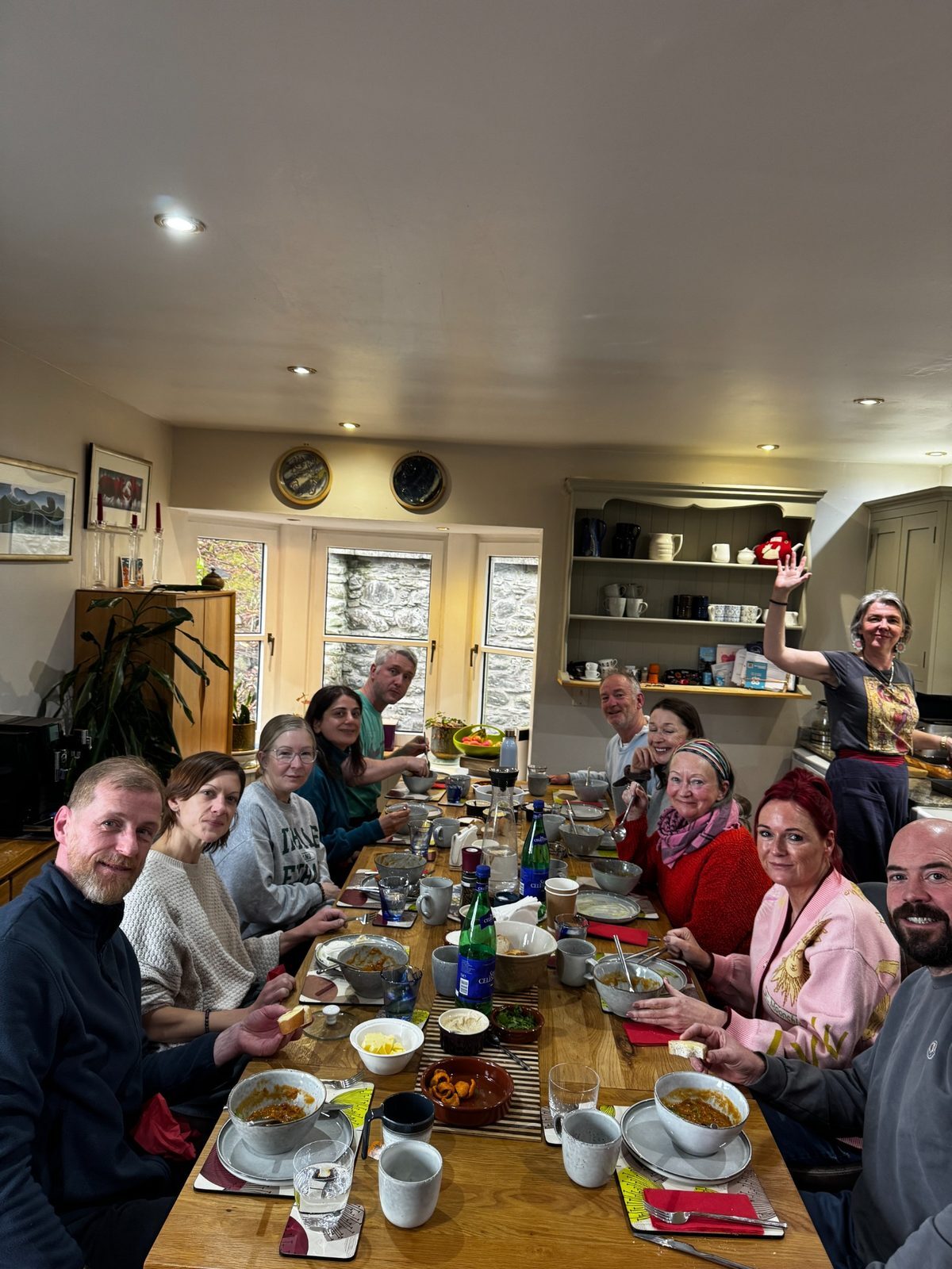 Group together in the kitchen at Torus Tree immersion day